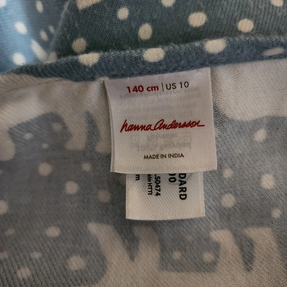 Hanna Andersson Blue Polar Bear Flannel Nightgown